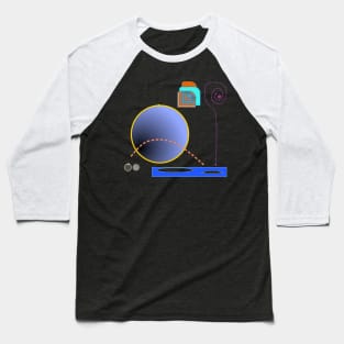 Simple Orbital Worlds Baseball T-Shirt